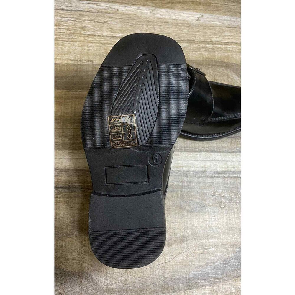 Mario Lopez Boys Toddler Baby Dress Shoes Shiny Black Formal Loafers sz 6T - Picture 6 of 7